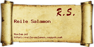 Reile Salamon névjegykártya
